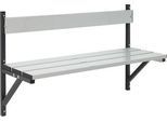 Wandbank, Alu, 1015 mm breit, anthrazit (RAL 7016)