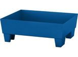 Auffangwanne ASECOS, Stahl, mit Sockelfüßen, 60 l Auffangvolumen, B 635 x T 785 x H 268 mm, lackiert