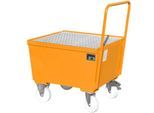 Auffangwanne Typ AW-F1, fahrbar, orange RAL2000
