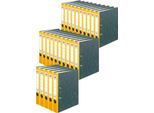 Ordner herlitz maX.file nature, DIN A4, Rückenschild geklebt, Hartpappe, Rückenbreite 50 mm, gelb, 25 Stück