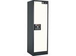 Sicherheitsschrank Typ 90 Asecos Q-CLASSIC-90, B 600 mm, Tür rechts, 6 Auszüge, reinweiß