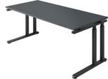 Schäfer Shop Select Schreibtisch SET UP, C-Fußgestell, 1800x800, graphit/graphit