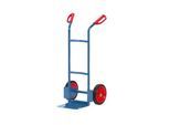 Stahlrohrkarre, bis 200 kg, H 1150 mm, Vollgummibereifung, blau