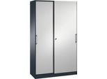 Schiebetürenschrank ASISTO C 3000, 5 Ordnerhöhen, abschließbar, Breite 1200 mm,