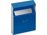 Wandascher mit Schutzdach, blau