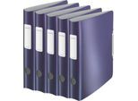 LEITZ® Ordner Active Style, DIN A4, Rückenbreite 65 mm, 5 Stück, titan blau