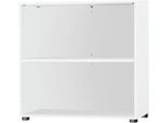 Schäfer Shop Select Regal, B 800 x T 420 x H 788 mm, 2 OH & 1 Fachboden, weiß