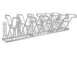 Anlehnparker WSM, 2-seitig, für Reifen bis B 55 mm, B 3240 x T 390 x H 800 mm, Stahl verzinkt, 12 Einstellplätze