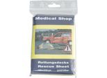 Rettungsdecke Medical Shop, L 2000 x B 1600 mm, aluminiumbedampfte Polyesterfolie, gold-silber