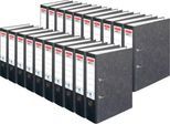 Ordner herlitz maX.file nature, DIN A4, Rückenschild geklebt, Hartpappe, Rückenbreite 80 mm, schwarz, 20 Stück