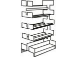 Variabo Freiarmregal, Anbaufeld, doppelseitig, 250 mm Fachtiefe, 1000 x 2000 mm