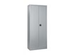 Schäfer Shop Pure Universalschrank, 5 OH, 4 Fachböden, abschließbar, B 800 x T 400 x H 1935 mm, Stahl, weißaluminium RAL 9006/weißaluminium RAL 9006