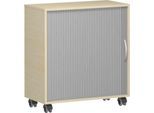 Mobiler Querrollladenschrank Alicante, B 800 x T 400 x H 791 mm, Ahorn-Dekor