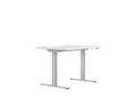 Schreibtisch ERGO DRIVE ED 470, elektrisch höhenverstellbar, Rechteck, T-Fuß, B 1200 x T 800 x H 692-1147 mm, lichtgrau/weißaluminium RAL 9006