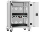 ADB Tabletwagen, für 32 Tablets und 1 Notebook, Stromversorgung, belüftet, B 730 x T 440 x H 1050 mm, lichtgrau RAL 7035