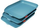 Leitz® Briefkorb Cosy, 3er Set, für A4-Dokumente, stapelbar, blau