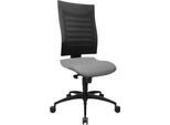 Schäfer Shop Pure Bürostuhl SSI PROLINE S1, Synchronmechanik, ohne Armlehnen, 3D-Netz-Rückenlehne, Bandscheibensitz, grau/schwarz