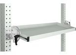 Manuflex Neigbare Ablagekonsole, für Reihe Universal oder Profi, Nutztiefe 195 mm, für Tischbreite 2500 mm, lichtgrau