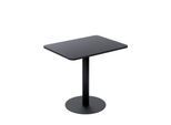 Bistrotisch Paperflow® Mezzo, melaminharzbeschichtete MDF-Platte, Stahlgestell, B 600 x T 800 x H 750 mm, schwarz/mattschwarz