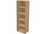 Schäfer Shop Genius Regal TETRIS WALL, 5 Ordnerhöhen, B 600 x T 420 x H 1880 mm, Buche-Dekor