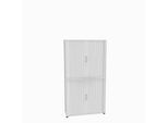 Querrollladenschrank, zweiteilig, B 1200 mm, 6 OH, weiß
