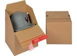 ColomPac Faltkarton Eurobox S, Selbstklebeverschluss & Aufreißfaden, Z-Faltung, kombinierbar mit Euro-Paletten, außen L 200 x B 200 x H 200 mm, innen B 194 mm, 20 Stück, Wellpappe, braun