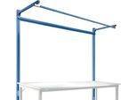 Aufbauportal m. Ausleger, Grundtisch STANDARD Arbeitstisch/Werkbank UNIVERSAL/PROFI, 2000 mm, brillantblau