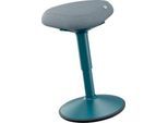 Sitzhocker Leitz Ergo Active, ergonomisch, höhenverstellbar, dreieckiger Komfortsitz, Schaumpolsterung, Tragegriff, bis 100 kg, dunkelgrau