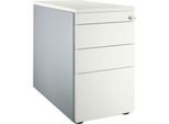 Schäfer Shop Genius Standcontainer 1336, mit Griffnut, B 435 x H 717 mm, weißalu/weißalu/weiß