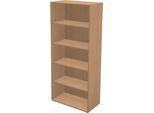 Schäfer Shop Genius Regal TETRIS WALL, 5 Ordnerhöhen, B 800 x T 420 x H 1880 mm, Buche-Dekor