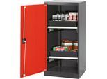 Chemikalienschrank Asecos CS-CLASSIC, Flügeltür, 2 Auszugswannen, 545x520x1105 mm, verkehrsrot