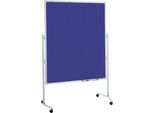 MAUL Moderationstafel Pro, B 1200 x H 1500 mm, Textil/Textil, blau