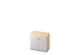 Aktenschrank, 2 OH, B 800 x T 420 mm, Ahorn-Dekor/silber