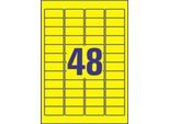 Avery Zweckform Wetterfeste Folien-Etiketten L6103-20, 45,7 x 21,2 mm, permanent, gelb