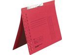 Pendelhefter Falken, Format A4, für bis zu 200 Blatt, Schlitzstanzung, Behördenheftung, Recycling-Karton, rot, 50 Stück