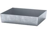 Auffwangwanne ASECOS, Stahl, 60 l Auffangvolumen, B 635 x T 785 x H 178 mm, verzinkt