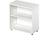 Schäfer Shop Genius Regal TETRIS WOOD, 2 OH, Höhe inkl. Gleiter, B 800 mm, weiß