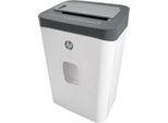 Aktenvernichter HP OneShred Auto 200CC, Sicherheitsstufe P-4, Partikelschnitt 4,3 x 12 mm, 200 Blatt, grau/weiß