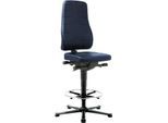 Drehstuhl All-in-One 9641, mit Gleiter und Aufstiegshilfe, Kunstlederpolster, blau