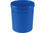 Papierkorb HAN GRIP, rund, Volumen 18 l, extra stabil, 2 Griffmulden, ohne Deckel, B 237 x T 312 x H 350 mm, Polypropylen, blau