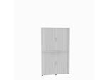 Querrollladenschrank, zweiteilig, B 1350 mm, 6 OH, weiß