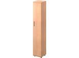 Schäfer Shop Genius Flügeltürenschrank TETRIS WOOD, 6 OH, B 400 x T 421 x H 2270 mm, Höhe inkl. Gleiter, Tür rechts, Buche-Dekor