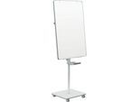 Mobiles Flipchart Nobo Move & Meet, abnehmbares Whiteboard, magnetisch, B 714 x T 1200 x H 453 mm, Stahl, weiß