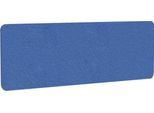 Akustik Tischtrennwand AKUSTIX Vario, Schallabsorptionsklasse B, Stärke 18 mm, ohne Halterungen, B 1800 x H 600 mm, PET-Filz, blau