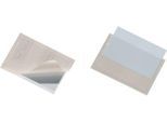Durable Visitenkartenhüllen, für 100 Visitenkarten, selbstklebend, 100 Stück, 92 x 62 mm
