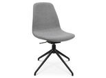 Konferenzsessel Topstar Sitness Life 1.1, dreh-/sitzhöhenverstellbar, ohne Armlehnen, B 460 x T 390 x H 450-480 mm, 4-Fußgestell, Alu schwarz-matt & Stoff, h.grau