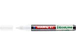 Lackmarker Edding 51 EcoLine, Schreibfarbe Weiß, Rundspitze, Strichstärke 1-2 mm, mit Kappe, wasserbasiert, nachfüllbar, 10 Stück