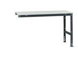 Manuflex Ansatztisch UNIVERSAL Standard, 1500 x 800 mm, Kunststoff lichtgrau, anthrazit