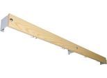 Hakenleiste für Umkleidebank-System, 1500 mm lang, Holz, lichtgrau