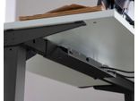 Schäfer Shop Select Schreibtisch Start Off, elektrisch höhenverstellbar, Rechteck, T-Fuß, B 1200 x T 800 x H 755-1255 mm, Buche/schwarz